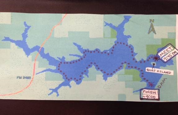 2014 Lake Athens Boat Parade Map